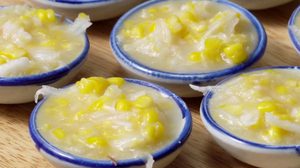 สูตร ขนมข้าวโพดหวาน ขนมหวานบนถ้วยตะไล