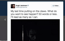 “วูล์ฟเวอร์รีน” ทวีตถามแฟนหนัง อยากเห็นอะไรในภาค3?