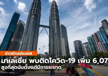 มาเลเซีย ยอดโควิด-19 ยังพุ่ง พบเพิ่มกว่า 6 พันรายเป็นครั้งแรก