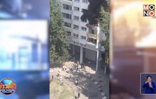 เด็กฝรั่งเศสกระโดดตึกหนีตายจากไฟไหม้