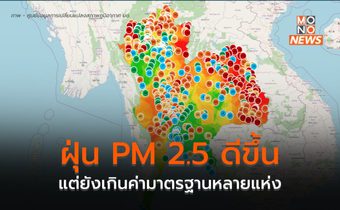 ฝุ่น PM 2.5 ดีขึ้น แต่ยังเกินค่ามาตรฐานหลายพื้นที่