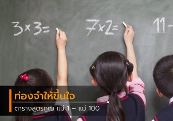 ท่องจำตารางสูตรคูณ แม่ 1 – แม่ 100