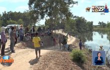 ทนไม่ไหว ชาวบ้านลงขันซ่อมทางเอง