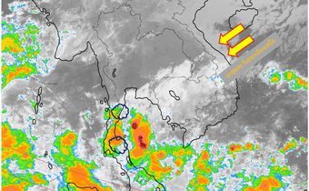 ภาคใต้ตอนล่างมีฝนตกหนัก-หนักมาก, คลื่นลมมีกำลังแรงขึ้น ช่วง 8-11 ธ.ค.