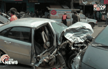 คนขับกระบะเกิดลมชักกำเริบชนรถเสียหาย 5 คัน