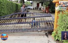 โชคดีเพื่อนบ้านช่วยเหลือชายถูกประตูรั้วเหล็กล้มทับ