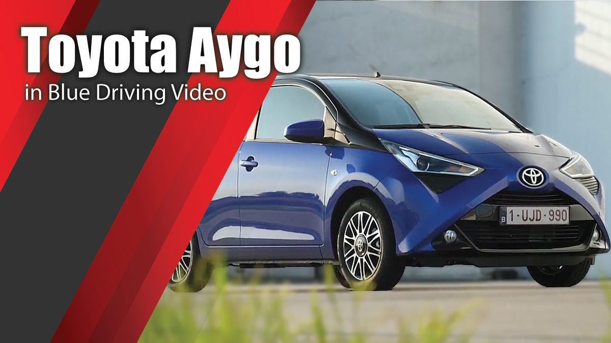 Toyota Aygo in Blue Driving Video