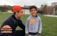 “โรนัลโด้” ชวนลูกชายเตะบอลดวลแม่น