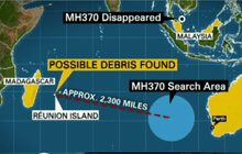 พบชิ้นส่วนที่คาดว่าเป็นของเครื่องบิน MH370