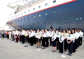 พม. จัดพิธีต้อนรับคณะเยาวชนโครงการเรือเยาวชนเอเชียอาคเนย์ ครั้งที่ 49