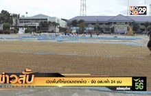 เปิดพื้นที่ให้ชาวนาตากข้าว – จัด อส.เฝ้า 24 ชม.