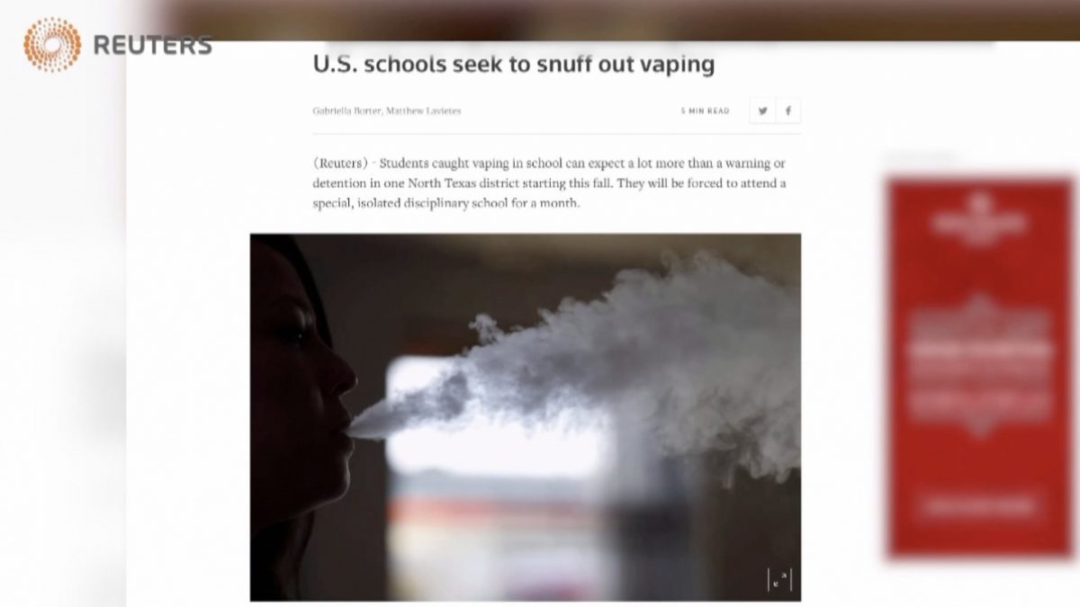 โรงเรียนในสหรัฐฯ คุมเข้มการสูบบุหรี่ไฟฟ้า