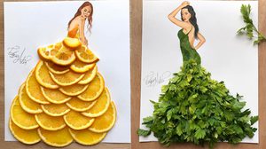 ชุดสวยที่เห็นแล้วต้องหิว! 16 ไอเดีย แฟชั่นชุดราตรี สร้างสรรค์จากของกิน