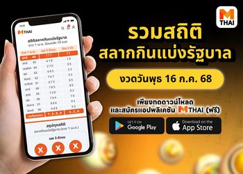 รวมสถิติสลากกินแบ่งรัฐบาล งวดวันพุธ 16 ก.ค. 68