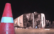 รถบัสคว่ำในรัสเซีย