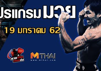 โปรแกรมมวย วันเสาร์ ที่ 19 มกราคม 2562