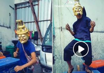รุมจวกหนุ่มสุดอุตริ สวมเศียรพ่อแก่เต้นสายย่อ โพสต์ในแอพพลิเคชั่นดัง