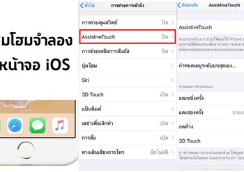 วิธีเปิดใช้ปุ่มโฮม ไอโฟน โดยใช้ Assistive Touch