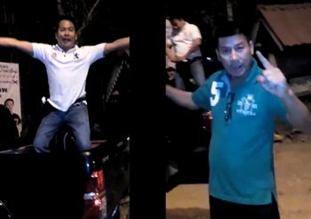 คลิป 2 หนุ่มกร่างอ้างเป็นทหาร เมาป่วนงานแต่ง