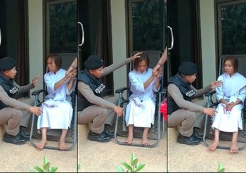 เป็นทุกอย่างให้เธอแล้ว! คลิปสายตรวจ ร่ายมนต์ปราบมาร ช่วยสาวผีเข้า