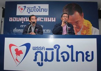 เลือกตั้ง62 : แกนนำพรรคภูมิใจไทยแถลงขอบคุณ คาดได้ที่นั่งมากกว่าปี 54