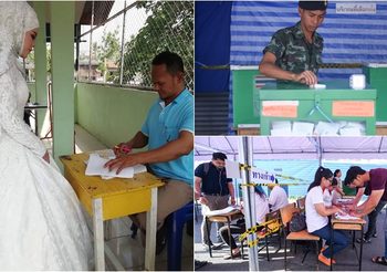 รวมภาพบรรยากาศ ประชาชนเดินทางไปใช้สิทธิเลือกตั้ง 2562