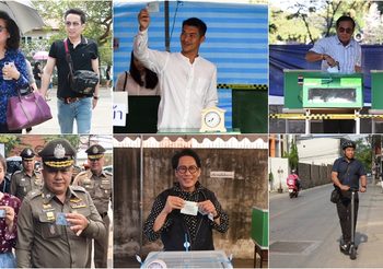 ประมวลภาพคนดังทุกวงการ เข้าคูหาใช้สิทธิเลือกตั้ง