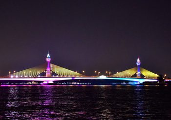 กรมทางหลวงชนบทเปิดไฟประดับ 13 สะพานแม่น้ำเจ้าพระยา