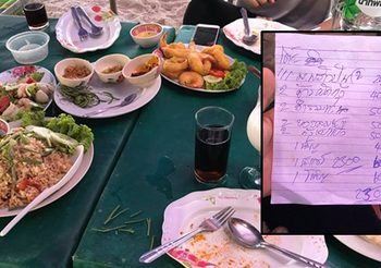 สาวเตือน! ถูกร้านริมหาดหัวหิน บอกให้นั่งฟรี แต่บังคับสั่งอาหาร สุดท้ายบิลมาคูณ 2