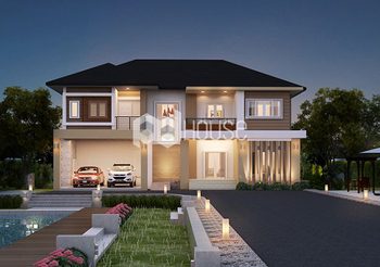 แบบ บ้านแนวโมเดิร์น ทรอปิคอล 4 ห้องนอน 4 ห้องน้ำพื้นที่ใช้สอย 402 ตร.ม.