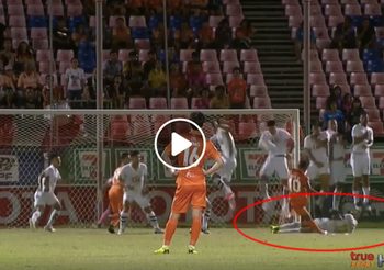 VIDEO : ‘บาจโจ้’ ปั่นหาย! ชาวเน็ตฮาแข้งกว่างโซ้งลงทุนนอนป้องกันลูกเลียด