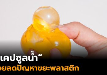 นวัตกรรม “แคปซูลน้ำ” ช่วยลดปัญหาขยะพลาสติก