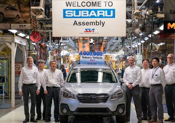 Subaru อเมริกา ฉลองผลิตรถยนต์ผ่านหลัก 4ล้านที่โรงงานอินเดียนา