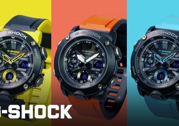 G-SHOCK GA-2000-1A9 แข็งแกร่งทนทานด้วยวัสดุเรซิ่นผสมกับคาร์บอนไฟเบอร์