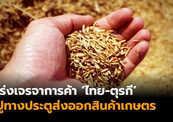 เร่งเจรจาการค้า ‘ไทย-ตุรกี’ ปูทางประตูส่งออกสินค้าเกษตร สู่ยุโรป แอฟริกา ตะวันออกกลาง