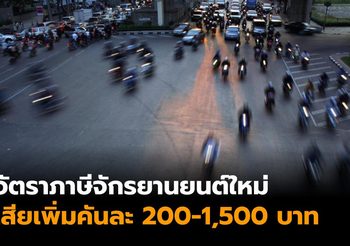 อัตราภาษีจักรยานยนต์ใหม่ เก็บตามปริมาณการปล่อยคาร์บอนฯ เสียเพิ่มคันละ 200-1,500 บาท ดีเดย์ 1 ม.ค. 63