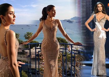 ชุดนี้มิสยูนิเวิร์สแคนาดาเคยใส่! ปู ไปรยา ในชุดแบรนด์สุดหรู งานปักระดับกูตูร์ชั้นสูง