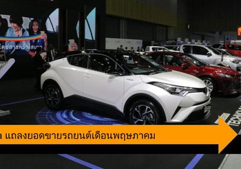 Toyota แถลงยอดขายรถยนต์เดือนพฤษภาคม เพิ่มขึ้น  3.7%