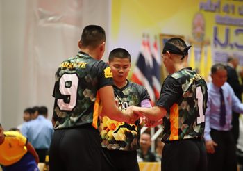 กองทัพบก ชนะสองนัดรวดการันตีเข้ารอบรองฯ ตะกร้อ มวก.