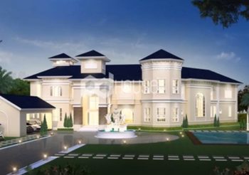 แบบบ้านสองชั้น สไตล์ยุโรป 6 ห้องนอน 8 ห้องน้ำพื้นที่ใช้สอย 809 ตร.ม.