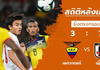 สถิติหลังเกม : เอกวาดอร์ vs ญี่ปุ่น (25 มิ.ย. 62)