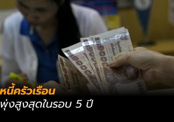 หนี้ครัวเรือนพุ่งสูงสุดในรอบ 5 ปีไทยติดอันดับ 10 ของโลก