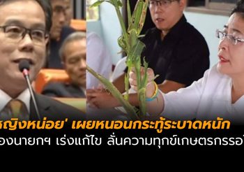 ‘หญิงหน่อย’ เผยหนอนกระทู้ระบาดหนัก ร้องนายกฯ เร่งแก้ ลั่นความทุกข์เกษตรกรรอไม่ได้