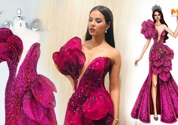 แรงบันดาลใจ กล้วยไม้แวนด้า Catriona Gray สวยสง่าในชุดราตรี อำลาตำแหน่ง