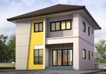 แบบบ้านสองชั้น 3 ห้องนอน 2 ห้องน้ำพื้นที่ใช้สอย 136 ตร.ม.
