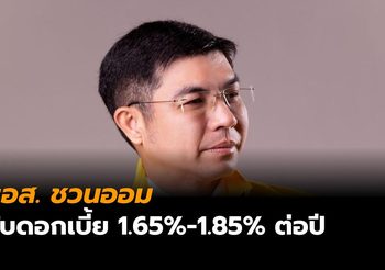 ธอส. ชวนออมกับ 3 บัญชีเงินฝากดอกเบี้ยสูง 1.65%-1.85 % ต่อปี