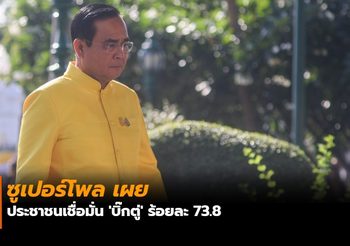 ซูเปอร์โพล เผยประชาชนเชื่อมั่น ‘บิ๊กตู่’ ร้อยละ 73.8