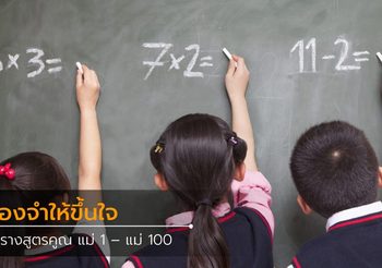 ท่องจำตารางสูตรคูณ แม่ 1 – แม่ 100