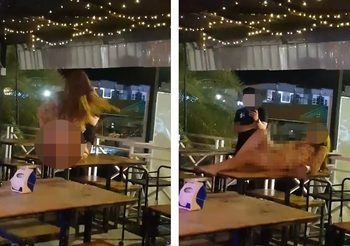 ตร.ไม่ทน สั่งล่า สาวเสิร์ฟ ถอดกางเกงโชว์สยิวกลางร้าน