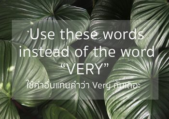 คำศัพท์ภาษาอังกฤษอะไรบ้าง ที่ใช้แทน very ได้